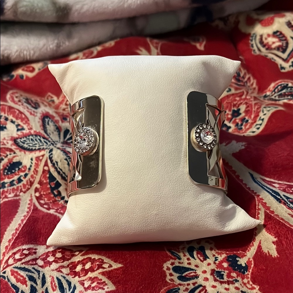 Brighton Collectibles. Silver Cristo Cuff Bracelet